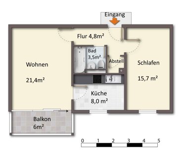 Wohnung zum Kauf Provisionsfrei 190.000 € 2 Zimmer Katzenberg 30 Finthen Mainz 55126