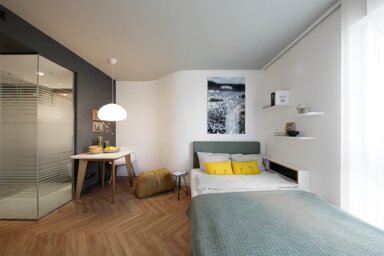 Wohnung zur Miete Wohnen auf Zeit 1.607 € 1 Zimmer 20 m² frei ab 25.12.2024 Walter-Gropius-Straße Alte Heide - Hirschau München 80807