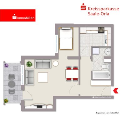 Wohnung zum Kauf 60.000 € 2 Zimmer 48 m² Krölpa Krölpa 07387