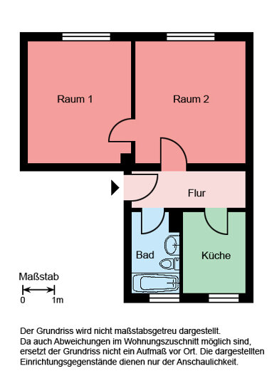 Wohnung zur Miete 319 € 2 Zimmer 45 m² 2. Geschoss Röntgenstraße 4 Stadtzentrum Werl 59457