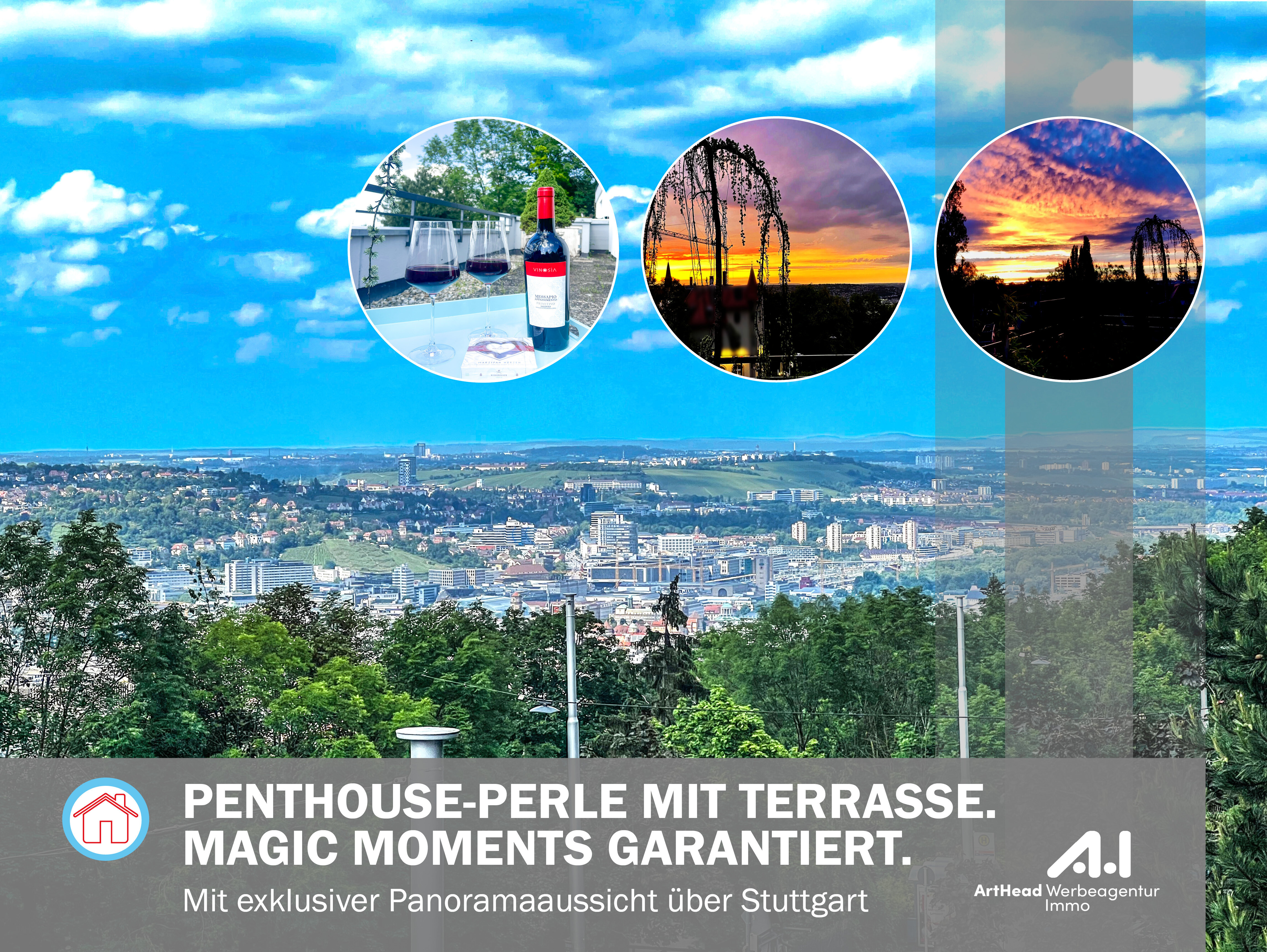 Penthouse zum Kauf 785.000 € 3 Zimmer 92,5 m²<br/>Wohnfläche 3. Stock<br/>Geschoss Degerloch Stuttgart 70597