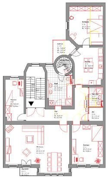 Wohnung zur Miete 950 € 4 Zimmer 164,7 m² 1. Geschoss Bahnhofstraße 31 Stadtmitte Cottbus 03046