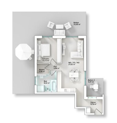 Wohnung zum Kauf Provisionsfrei 430.000 € 2,5 Zimmer 95,9 m² 2. Geschoss Feyen 1 Trier 54294