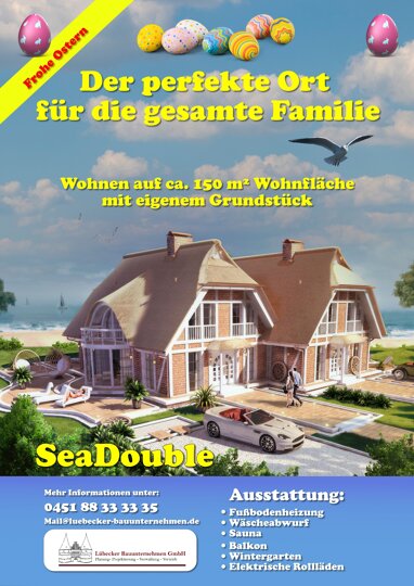 Doppelhaushälfte zum Kauf 1.202.500 € 3 Zimmer 150 m² 850 m² Grundstück Bergweg 20 Sierksdorf Sierksdorf 23730