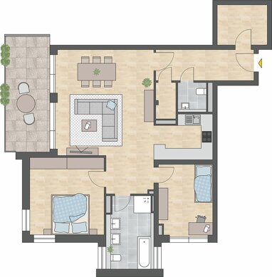 Wohnung zur Miete 1.295 € 3 Zimmer 99,7 m² 5. Geschoss Tuttlingen Tuttlingen 78532