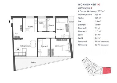 Wohnung zur Miete 2.435,40 € 4 Zimmer 110,7 m² Lichterfelde Berlin 12207