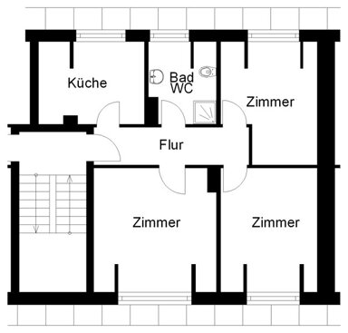 Wohnung zur Miete 617 € 3 Zimmer 62,4 m² frei ab 01.02.2025 Schilgenstr. 9 Kalkhügel 153 Osnabrück 49080