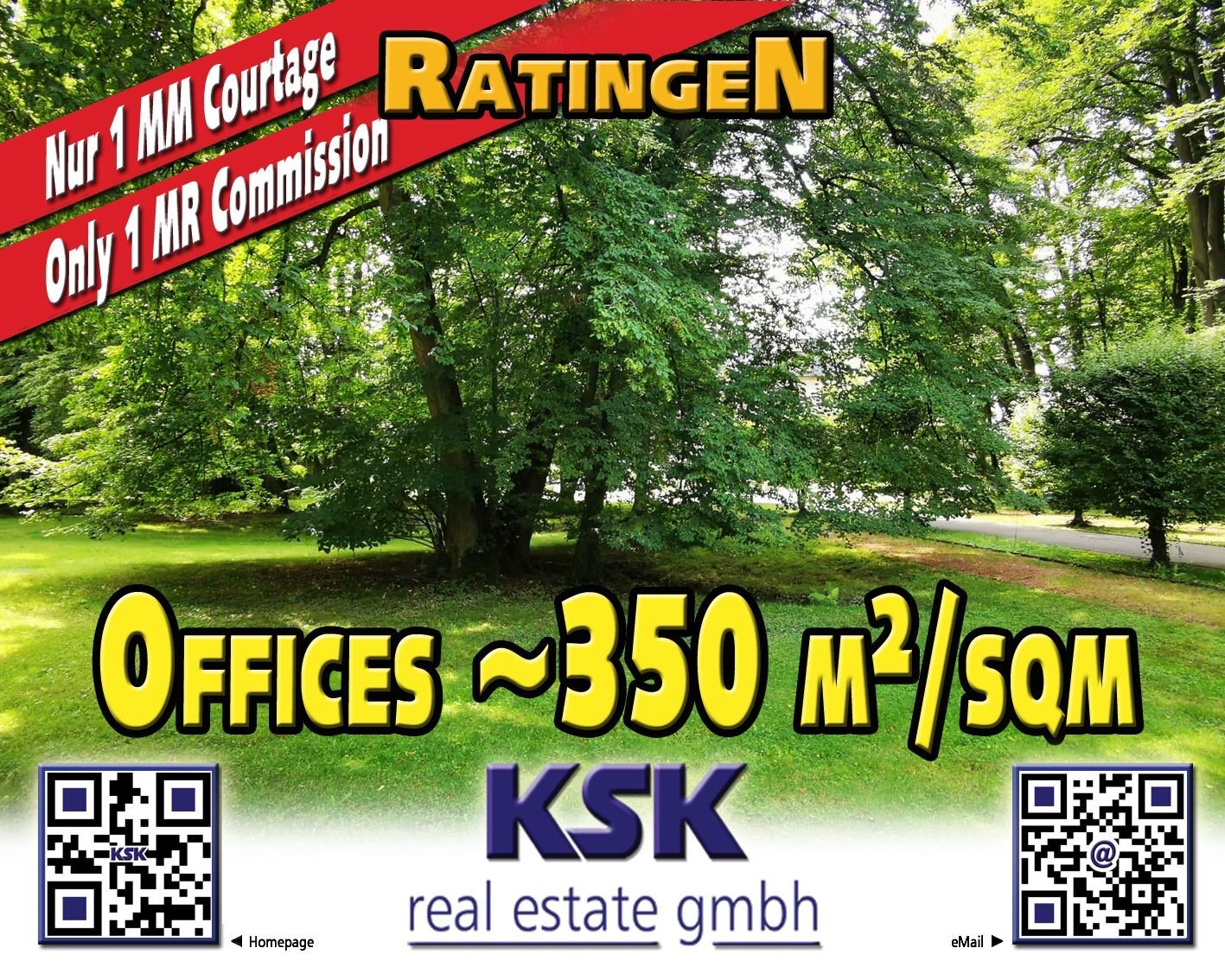 Bürofläche zur Miete 350 m²<br/>Bürofläche von 350 m² bis 1.450 m²<br/>Teilbarkeit Zentrum Ratingen 40878