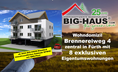 Wohnung zum Kauf provisionsfrei als Kapitalanlage geeignet 342.045 € 3 Zimmer 68 m² Brennereiweg 4 Fürth Fürth 64658