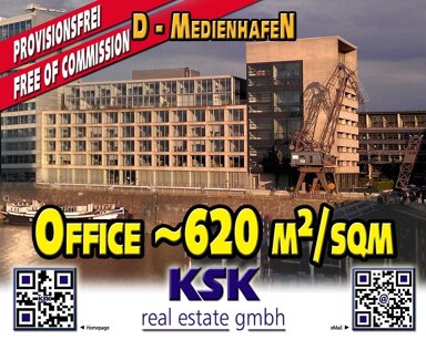 Bürofläche zur Miete provisionsfrei 19,50 € 620 m² Bürofläche Unterbilk Düsseldorf 40219