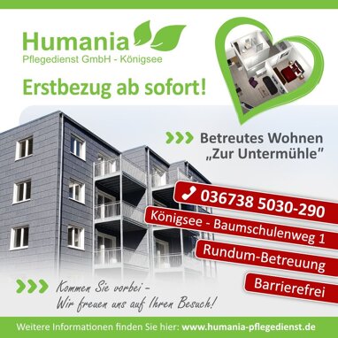 Apartment zur Miete 538 € 2 Zimmer 63,6 m² 4. Geschoss Baumschulenweg 1 Königsee Königsee-Rottenbach 07426