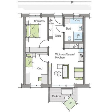 Wohnung zum Kauf Provisionsfrei 400.559,10 € 3 Zimmer 72,3 m² 1. Geschoss Högelsteinweg Büchenbach - Dorf Erlangen 91056