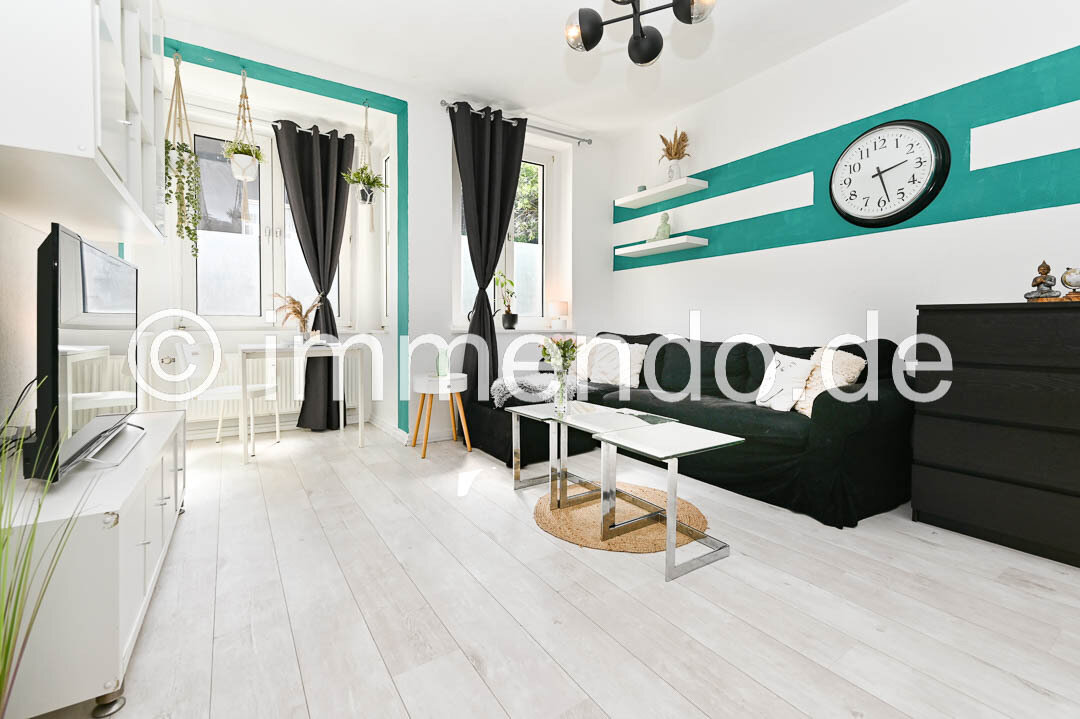 Wohnung zur Miete Wohnen auf Zeit 1.200 € 2 Zimmer 53 m²<br/>Wohnfläche 01.10.2024<br/>Verfügbarkeit Dellviertel Duisburg 47051