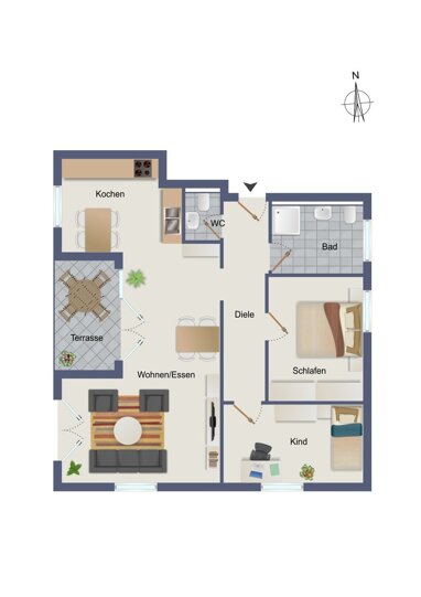 Wohnung zum Kauf 411.234 € 3 Zimmer 84,7 m² Öhringen Öhringen 74613