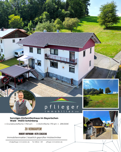 Einfamilienhaus zum Kauf 299.000 € 6 Zimmer 170 m² 1.702 m² Grundstück Mitternach Schönberg 94513