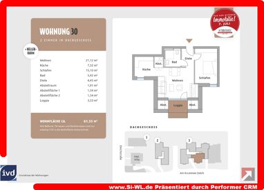 Wohnung zum Kauf Provisionsfrei 363.000 € 2 Zimmer 61,3 m² Am Krummen Deich Winsen - Kernstadt Winsen 21423