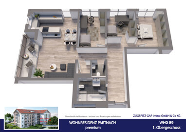Wohnung zum Kauf 949.000 € 4 Zimmer 104 m² 1. Geschoss Partenkirchen Garmisch-Partenkirchen 82467