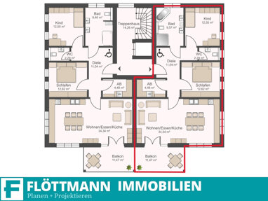 Wohnung zum Kauf 385.000 € 3 Zimmer 93,3 m² Quelle Bielefeld / Quelle 33649