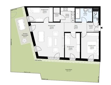 Wohnung zur Miete 1.217,43 € 4 Zimmer 90,3 m² Erdgeschoss Wiener Neustadt 2700