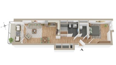 Wohnung zur Miete 983 € 2 Zimmer 58,7 m² 1. Geschoss Gaarden - Ost Bezirk 1 Kiel 24143