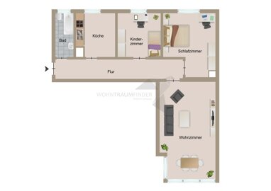 Wohnung zur Miete 420 € 3 Zimmer 70,5 m² 1. Geschoss Erich-Steinfurth-Straße 21 Ebersdorf 141 Chemnitz 09131