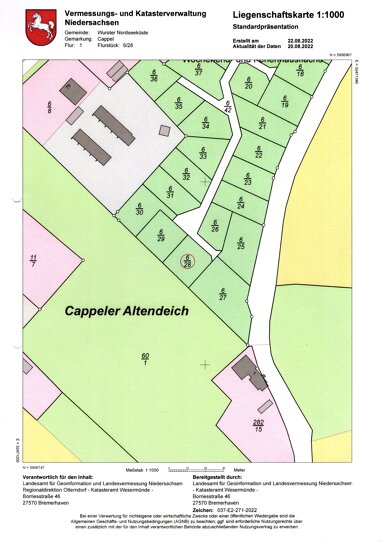 Grundstück zum Kauf provisionsfrei 65.254 € 413 m² Grundstück Am Engelskopf 26 Strich Wurster Nordseeküste 27639