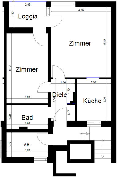 Wohnung zur Miete nur mit Wohnberechtigungsschein 314,18 € 2 Zimmer 56,8 m² 1. Geschoss Klostermühle 12 Innenstadt Viersen 41747