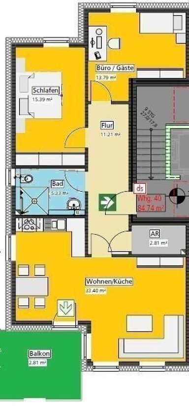 Wohnung zum Kauf provisionsfrei 326.900 € 3 Zimmer 84,5 m² 1. Geschoss Starenschleife Welver Welver 59514