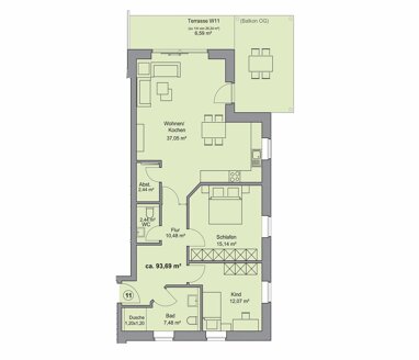 Wohnung zum Kauf 419.000 € 3 Zimmer 93,7 m² Erdgeschoss Westerkappeln Westerkappeln 49492