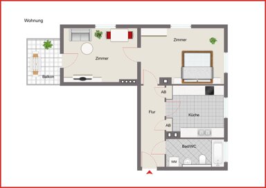 Wohnung zur Miete 330 € 2 Zimmer 54,7 m² frei ab sofort Finsterwalde Finsterwalde 03238