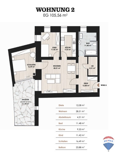 Wohnung zum Kauf 349.900 € 3 Zimmer 105,5 m² Mistelbach Mistelbach 95511