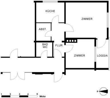 Wohnung zur Miete 334 € 2 Zimmer 44,7 m² 8. Geschoss Freigebiet 1 Mitte - Süd Bremerhaven 27568