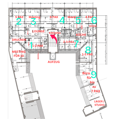 Bürofläche zur Miete provisionsfrei 1.190 € 20 m² Bürofläche Düsseldorfer Str. Wilmersdorf Berlin 10719