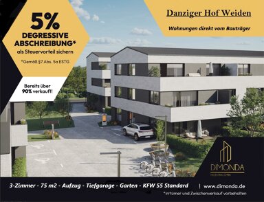 Wohnung zum Kauf provisionsfrei als Kapitalanlage geeignet 385.000 € 3 Zimmer 80,8 m² Danziger Straße 3 Stockerhut Weiden in der Oberpfalz 92637