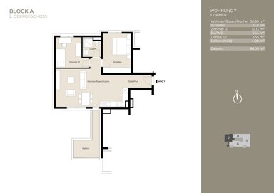 Wohnung zur Miete 1.350 € 3 Zimmer 66,1 m² frei ab sofort Plieningen Stuttgart 70599