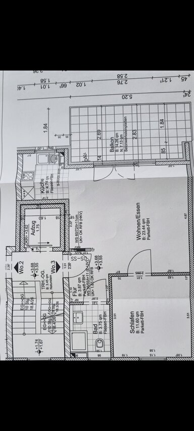 Wohnung zur Miete 1.050 € 2 Zimmer 54 m² 1. Geschoss Wall Strasse 13 Wahlbezirk 10 Bad Homburg vor der Höhe 61348