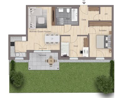 Wohnung zum Kauf provisionsfrei 399.900 € 3 Zimmer 77,6 m² EG frei ab sofort Am Hochgericht 13 Roth Roth 91154