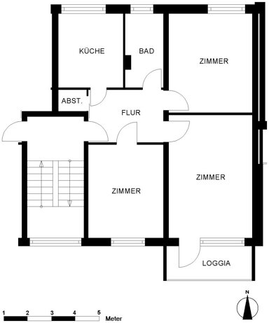 Wohnung zur Miete 527 € 3 Zimmer 70,3 m² 1. Geschoss Osterkampsweg 122 Kaspersweg Oldenburg 26131