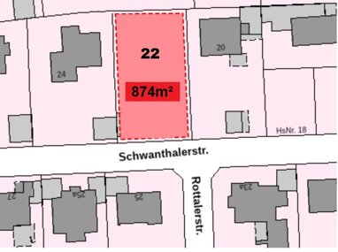 Grundstück zum Kauf Provisionsfrei 874 m² Grundstück Schwanthalerstraße 22 Gerolfinger Straße Ingolstadt 85049