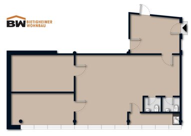 Bürofläche zur Miete 101,5 m² Bürofläche Bahnhofsplatz 4 Sand - Aurain Bietigheim-Bissingen 74321