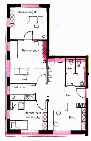 Büro-/Praxisfläche zur Miete 999 € 4 Zimmer 91 m² Bürofläche Bitterfelder Straße 4 Zörbig Zörbig 06780