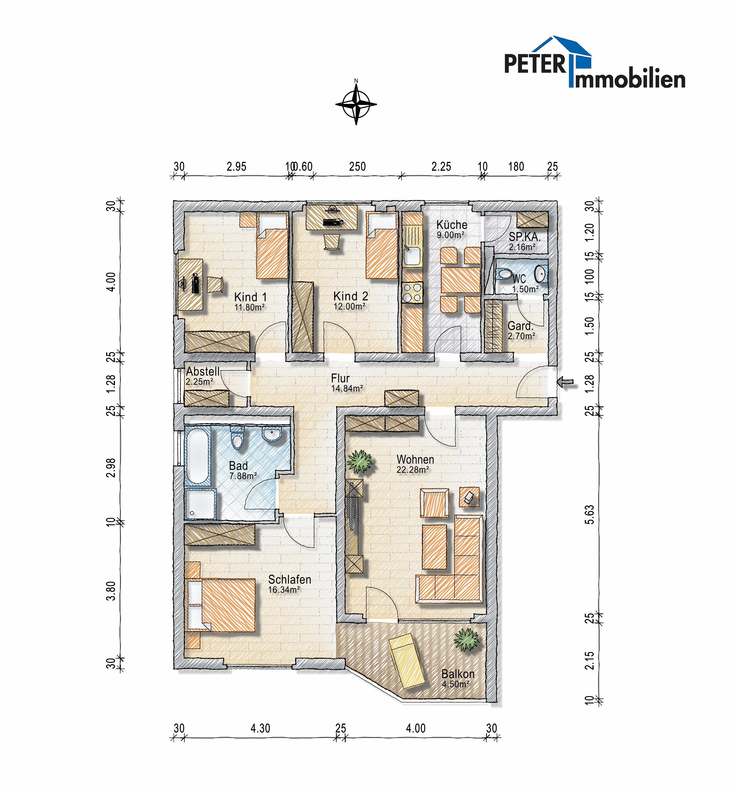 Penthouse zum Kauf 295.000 € 4,5 Zimmer 106 m² 4. Geschoss Tallardstraße 22 Hammerhalde Villingen-Schwenningen 78050
