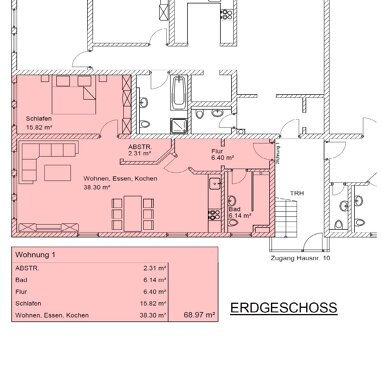 Wohnung zum Kauf Provisionsfrei 238.900 € 2 Zimmer 69 m² Erdgeschoss Bismarckstraße 10 Neustadt Neustadt an der Aisch 91413