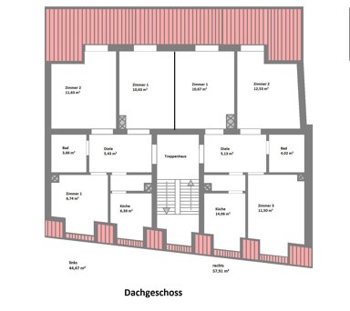 Wohnung zur Miete 300 € 10,7 m² 3. Geschoss Neubaustr. 50/52 Innenstadt Würzburg 97070