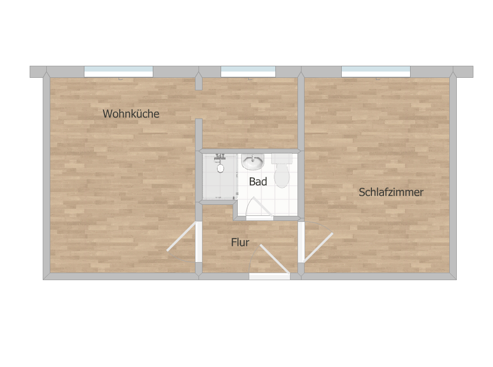 Wohnung zur Miete 184 € 2 Zimmer 41,8 m²<br/>Wohnfläche 2. Stock<br/>Geschoss Amselweg 7 Gatersleben Gatersleben 06466