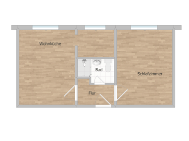 Wohnung zur Miete 184 € 2 Zimmer 41,8 m² 2. Geschoss Amselweg 7 Gatersleben Gatersleben 06466
