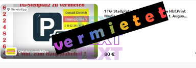 Tiefgarage zur Miete provisionsfrei 80 € xx Bahnstadt - Ost Heidelberg 69115