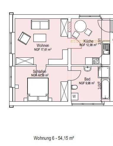 Wohnung zur Miete 340 € 2 Zimmer 54,2 m² 1. Geschoss Crivitz Crivitz 19089