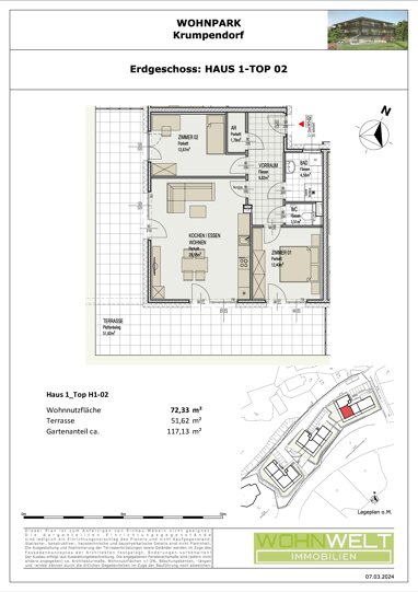 Wohnung zum Kauf provisionsfrei 479.980 € 3 Zimmer 72 m² EG Krumpendorf am Wörthersee 9201