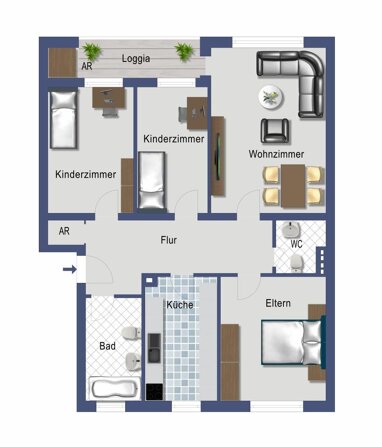 Wohnung zum Kauf Provisionsfrei 239.000 € 4 Zimmer 92,1 m² 3. Geschoss Hohe Straße 38 a Alt-Tannenbusch Bonn 53119